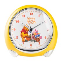 디즈니 POOH912 위니더푸 내장벨알람 캐릭터탁상시계, 브라운
