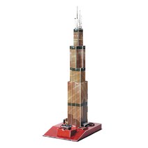 [상급]3D 종이퍼즐 월리스 타워, 26x19x63cm, 1개