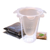 FLOWERPOT, 플라워팟(투명)+테이크아웃컵+배양토+씨앗