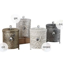 인투데코 원형휴지통 소, 신주, 1개