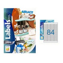 [올바른] 고광택라벨 (레이저용) -84칸(4X21), 50매, AL084AT
