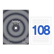 [한국폼텍] 레이져/잉크젯 라벨LS3641_108/원형, 100매, 108칸