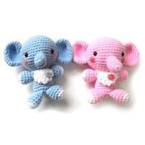 야미돌 아기코끼리 코바늘 인형 패키지 DIY, 핑크, 1개