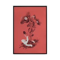 일러스트액자 빨강, 알류미늄(블랙)