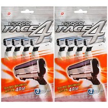 도루코 페이스4 면도기, 4개입, 2개