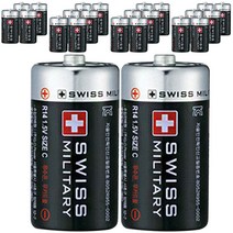 스위스밀리터리 망간 C형 건전지, 24개입, 1개