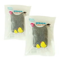 엄마바바 곤약스펀지 사각 병아리, 숯, 2개