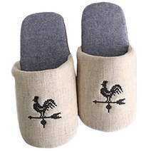 [아포아룸] 루스터 자수 실내화, 네이비, 1개