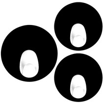 엘머스 라운드 다용도걸이, 블랙, 3개