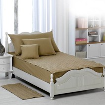 스코홈 면 트윌 침대패드, 딥베이지