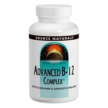 Source Naturals 어드밴스드 B-12 콤플렉스 5mg 타블렛, 30개입, 1개, 30정