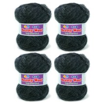 뷰티울 털 뜨개실 80g x 4p, 260 차콜, 4개