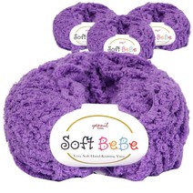 연일섬유 소프트베베 극세사 뜨개실 4p, 09 보라