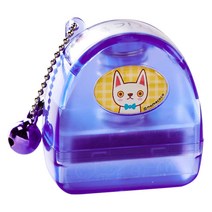 네임코코 휴대용 팅클 네임스탬프 S05, 투명퍼플, 파랑