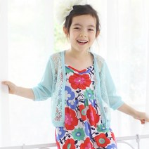 유라비 여아용 얼드 레이스 가디건 UR62JP040