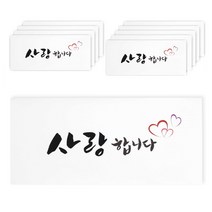 단비나인 캘리그라피 손글씨 용돈 봉투, 사랑합니다, 10매입