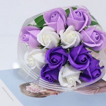 블랙앤화이트 2018 졸업식 재롱잔치 꽃다발, 퍼플혼합