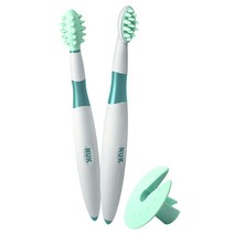 누크 연습용 유아칫솔 1단계 + 2단계 세트, 민트, 1세트