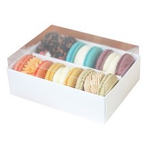 이홈베이킹 윗투명 마카롱상자, 혼합 색상, 5개입