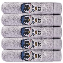 소프트터치 에그구그 캐릭터 수건 150g, 디제이(그레이), 5개