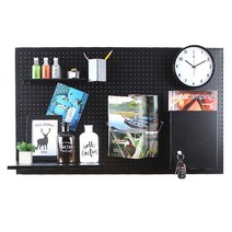 인테리어 원형 타공판 600x800 블랙, 1개