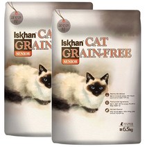 이즈칸캣 시니어 그레인프리 고양이 사료, 6.5kg, 2개