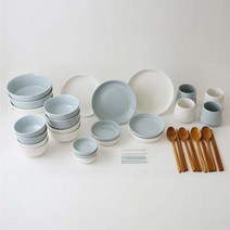 에라토 모노 4인 홈식기세트 39p T-97A90, 화이트, 블루, 12종, 1세트
