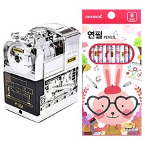 티티 하이샤파 연필깎이 + 모나미 모니주 연필 B 10p, 랜덤 발송, 1세트