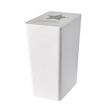 씨에스리빙 종량제봉투 전용 모던 사각 원터치 휴지통 20L, 화이트, 1개