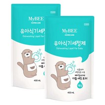 마이비 유아 식기 세정제 액상형 리필, 0.4L, 2개