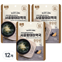 글라 사골 황태 미역국 강아지 간식 파우치, 12개, 사골 + 황태 + 미역