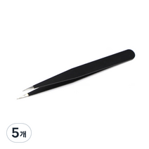 고급 속눈썹 핀셋, 5개, 일자형