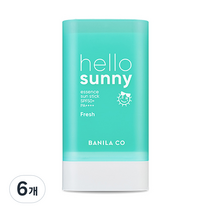 바닐라코 헬로 써니 에센스 선 스틱 프레시 SPF50+ PA++++, 18.5g, 6개