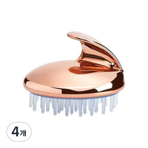 일상나눔 실리콘 샴푸 마사지 브러쉬, 로즈골드, 4개
