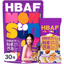 HBAF 바프 먼투썬 하루견과 퍼플, 20g, 30개