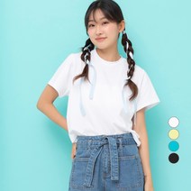ELLE GIRL 루즈핏 크롭 반팔 티셔츠