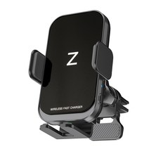 스마텍스 Z플립 Z폴드 호환 15W 고속 차량용 무선 충전 거치대 송풍구 + 대시보드형, 팬텀 블랙, CI-39