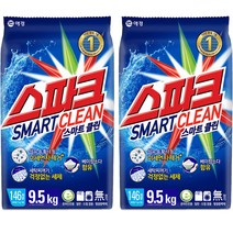 스파크 스마트클린 분말세제 리필, 9.5kg, 2개