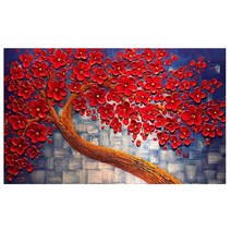 케이엠엘리 3D 행운부귀수 보석십자수 100x50cm, 1개, 혼합색상