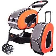 이비야야 5in1 콤보 펫 유모차 FS1009, Orange