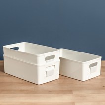 아임홈리빙 심플 바스켓 팬트리 수납함 심플세트 1호, 화이트, 1세트