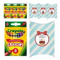 단비나인 어린이집 생일답례품 크레욜라 크레용 4p 세트, 8색