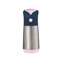 비박스 스텐 빨대컵 350ml, 인디고로즈, 1개
