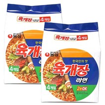 농심 육개장 라면 116g, 4개