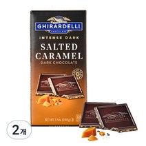 기라델리 솔티드 카라멜 인텐스다크 초콜릿 바, 100g, 2개