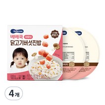 베베쿡 완료기 닭고기버섯진밥 실온이유식 2p, 혼합맛(닭고기/버섯), 220g, 4개