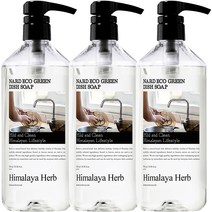 부케가르니 나드 에코 그린 주방세제 블루베리민트, 3개, 750ml