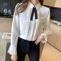 루나걸 모둔 타이카라 블라우스 + 리본타이