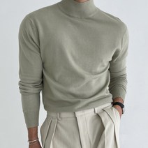 이윤 남성용 반폴라 니트