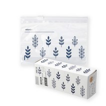 니토리 슬라이딩 스탠딩 지퍼백 풀잎 M 24매, 중(M), 4세트